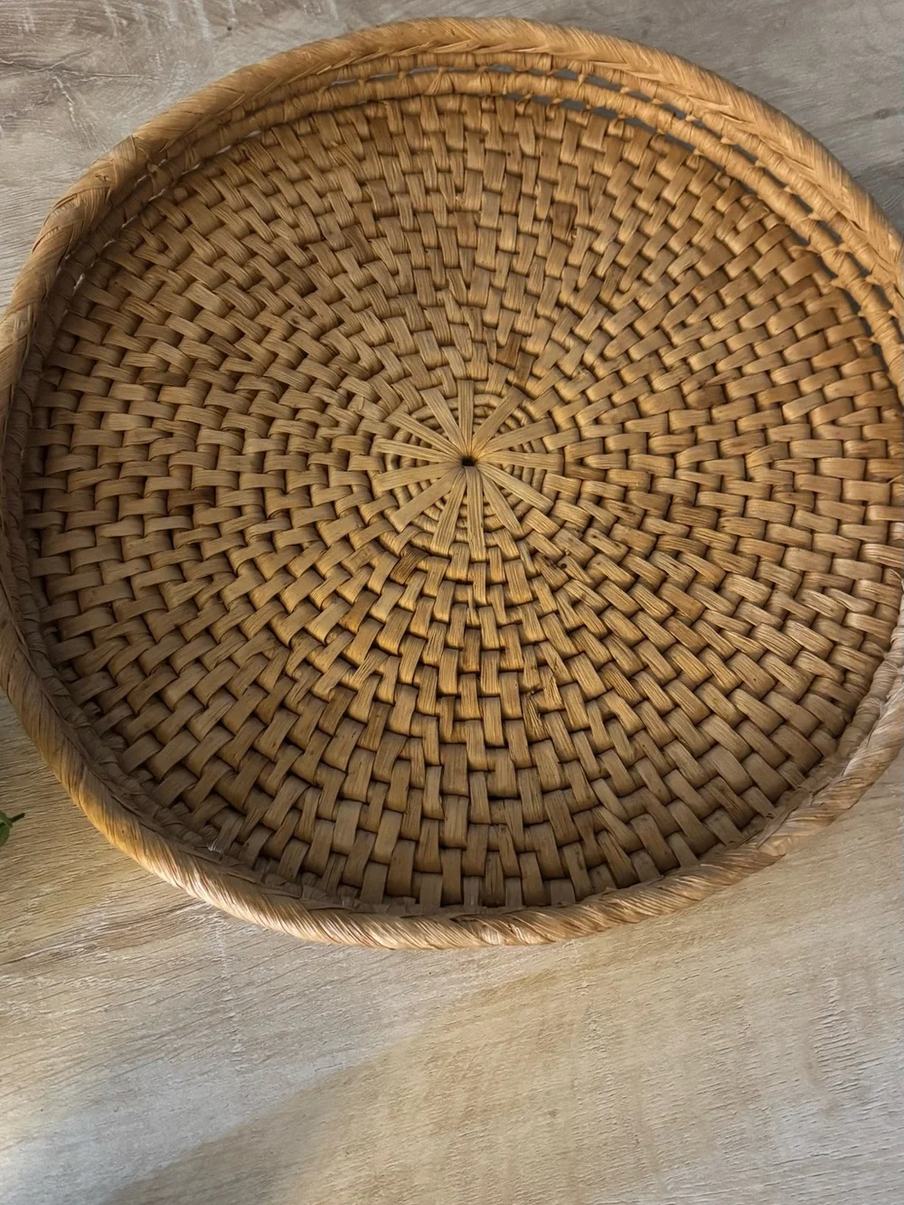 Large Rattan Serving Tray - Picture 2 of 3